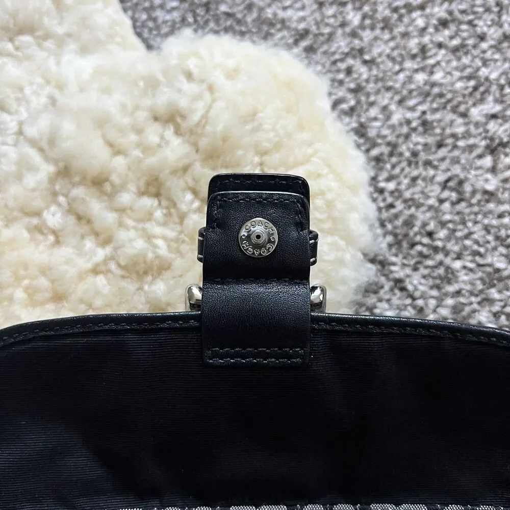 Y2K Coach Soho Mini Signature Wristlet in Black and Gray